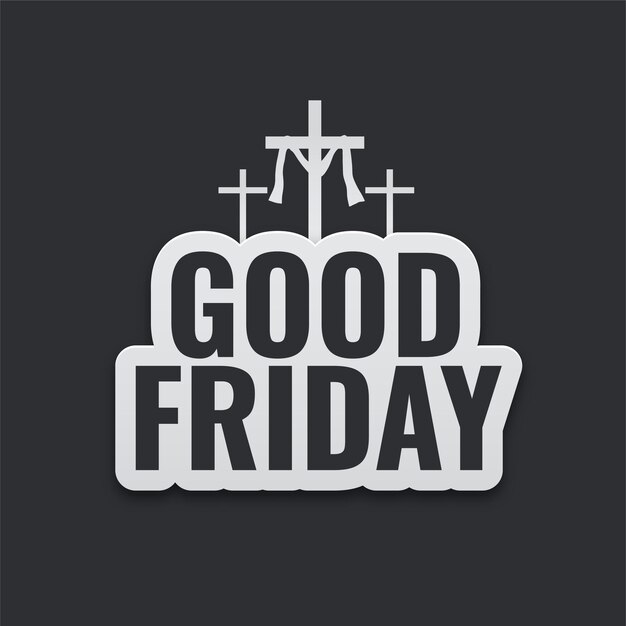 Good friday poster with cross symbols