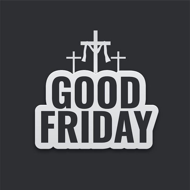 Good friday poster with cross symbols