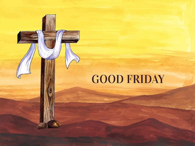 Free vector good friday religious jejus christ background design