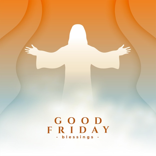 Free vector good friday wishes background for religious design