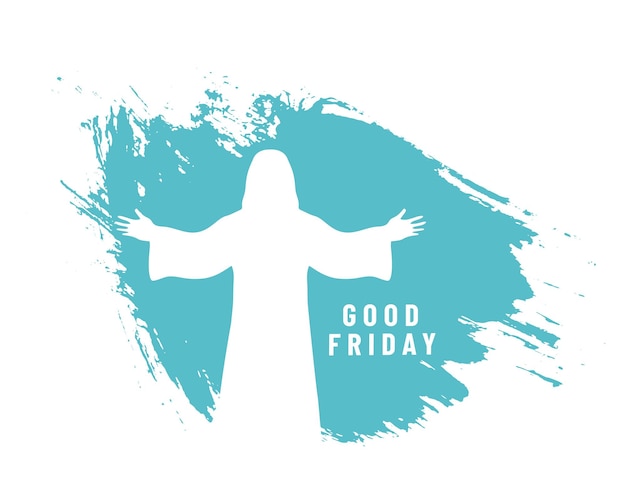Бесплатное векторное изображение Страстная пятница желает фон с безобразным стилем иисуса христа
