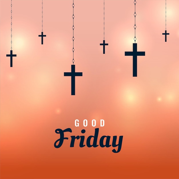 Good friday with hanging crosses