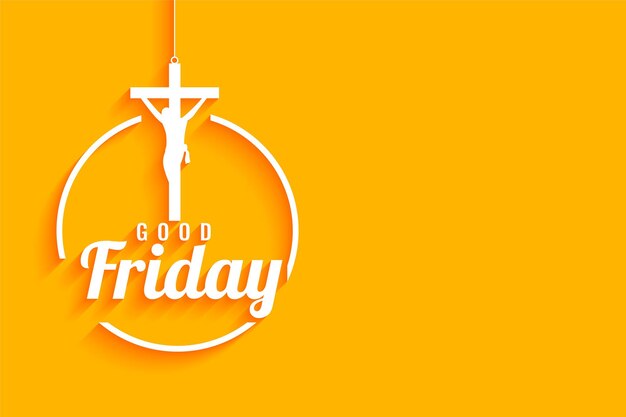 Good friday yellow with  jesus christ crucifixion cross