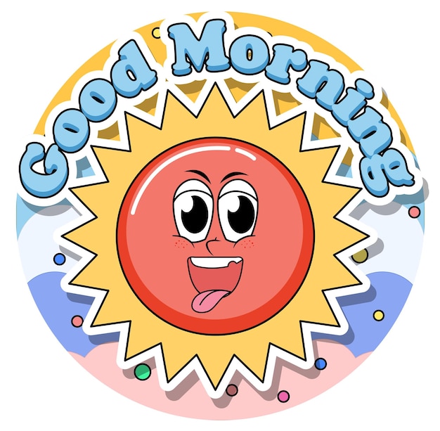 Free vector good morning icon comic style