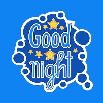 Lettering good night. vector illustration. | Premium Vector