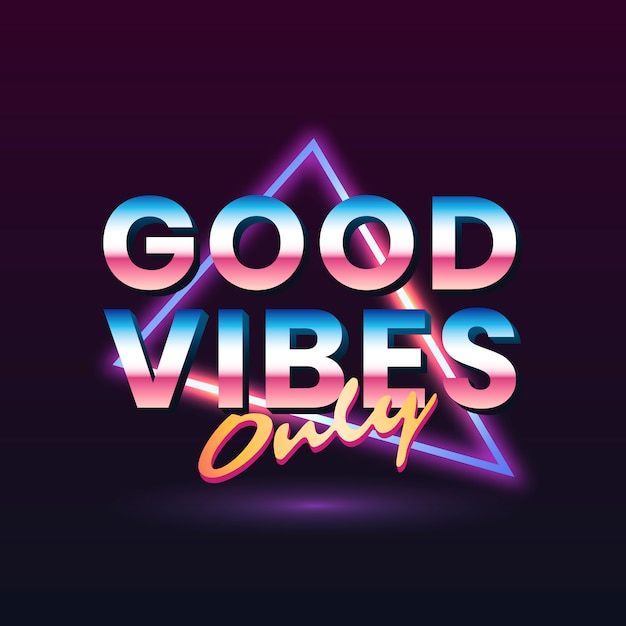 Free vector good vibes only