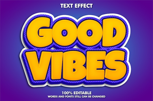 Наклейка Good vibes, современный ретро текстовый эффект