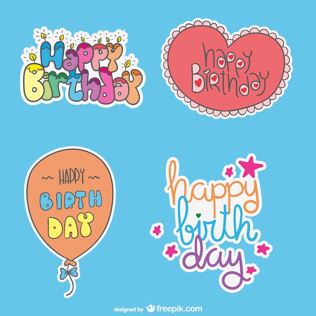 Free vector good wishes for birthdays