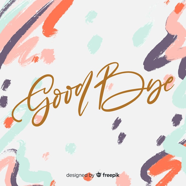 Free vector goodbye brush-stroke background