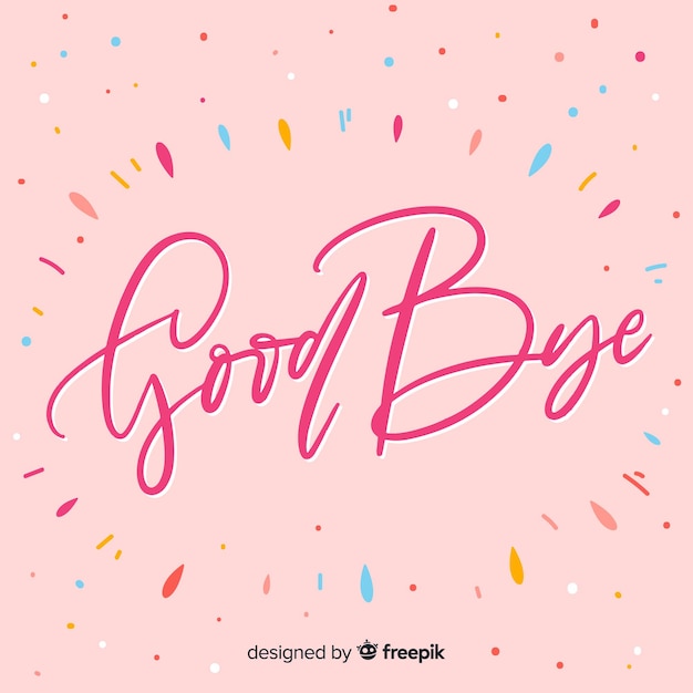 Free vector goodbye colorful dots background