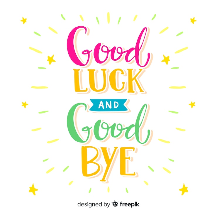 Free Vector goodbye colorful text background