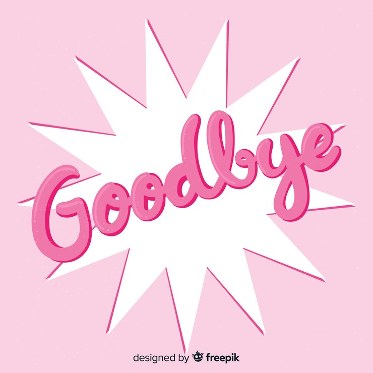Free Vector goodbye overloped star lettering background