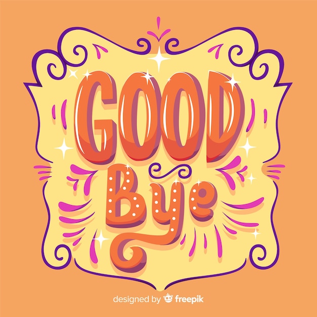 Free vector goodbye sparkling background