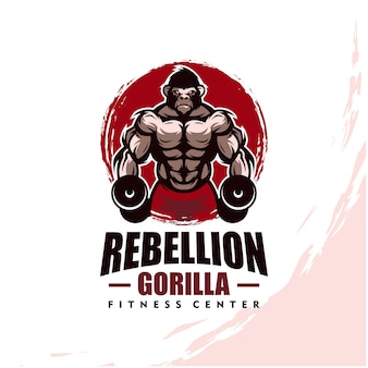 Premium Vector Gorilla With Strong Body Fitness Club Or Gym Logo Design Element For Company Logo Label Emblem Apparel Or Other Merchandise Scalable And Editable Illustration Premium Vector Gorilla With Strong Body Fitness Club Or Gym Logo Design Element For Company Logo Label Emblem Apparel Or Other Merchandise Scalable And Editable Illustration