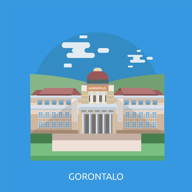 Vettore gratuito disegno di sfondo di gorontalo