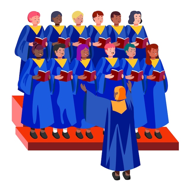 Free vector gospel choir illustration