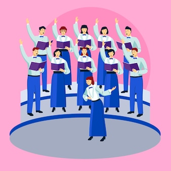 Gospel choir illustration
