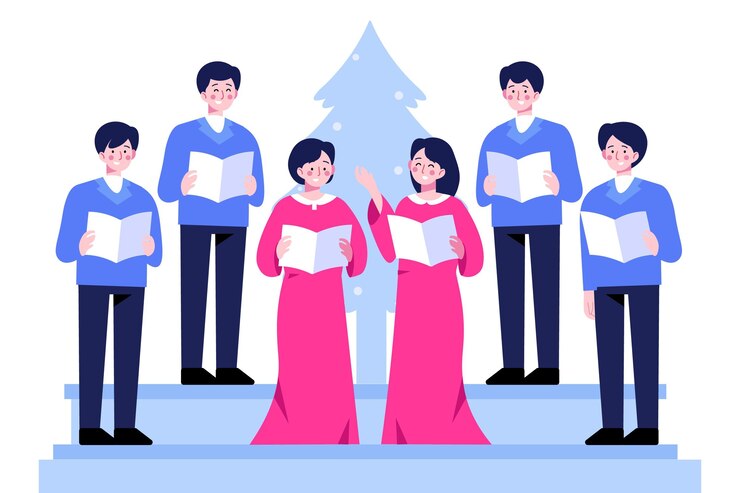 무료 Vector 복음 성가대 그림