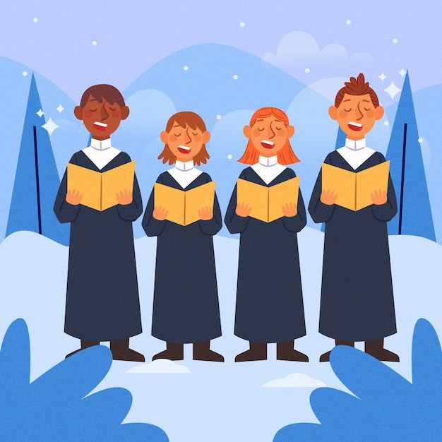 Free vector gospel choir illustration