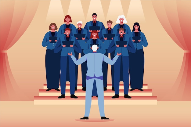 Free vector gospel choir illustration