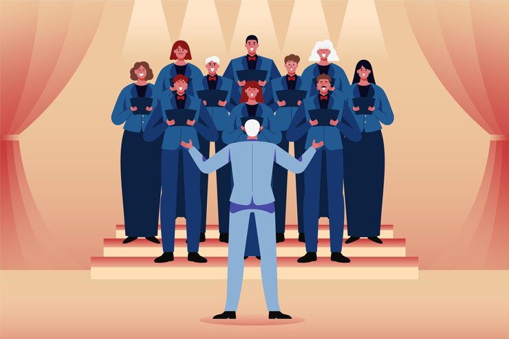 Free Vector gospel choir illustration