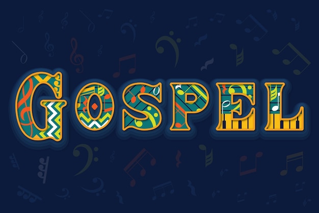 Free vector gospel word concept