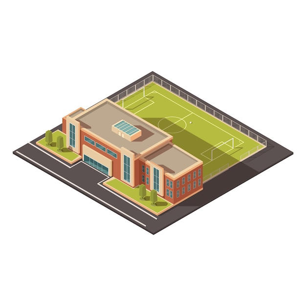 Government education or sports institution building concept 