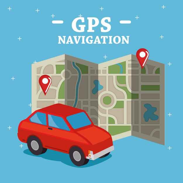 gps navigation set icons