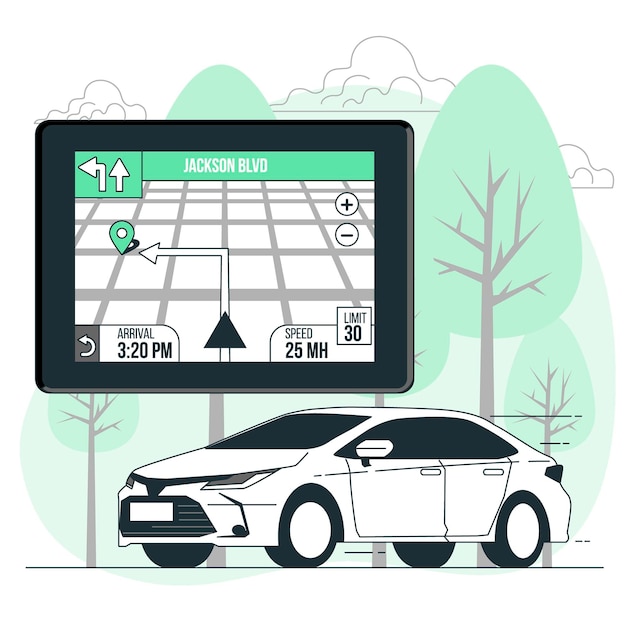 Gps navigator concept illustration