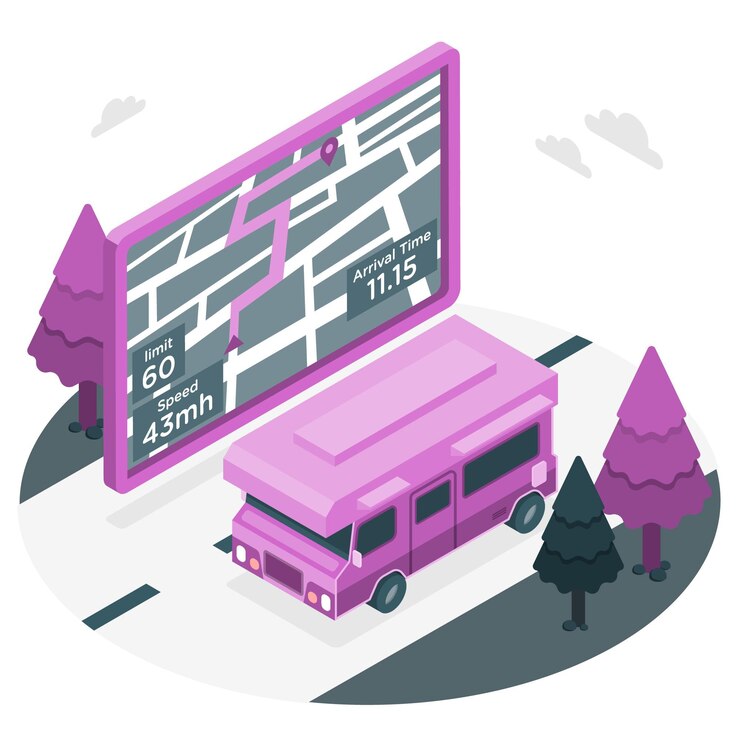 Free Vector gps navigator concept illustration