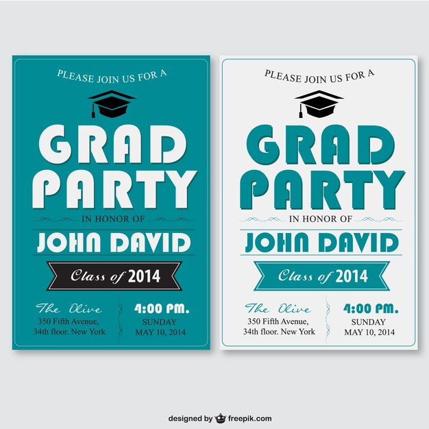 Grad party poster set