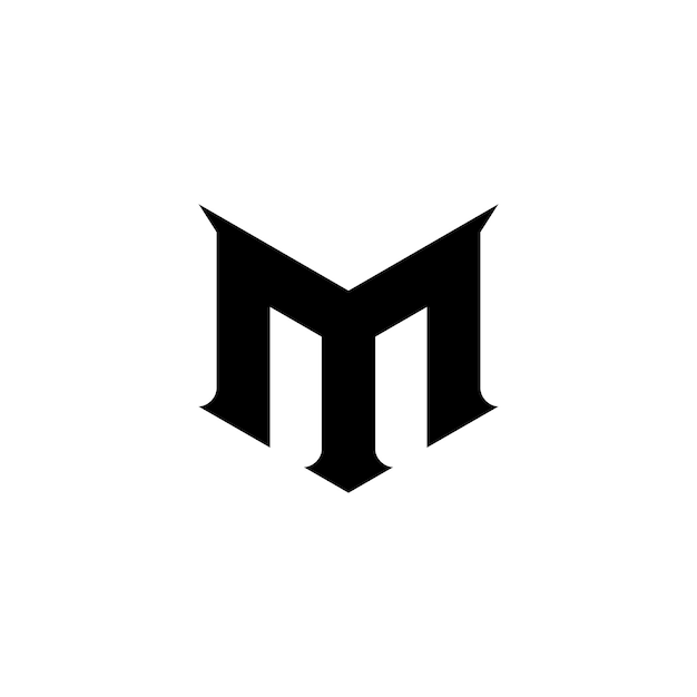 Vettore gratuito gradazione m lettera logo design