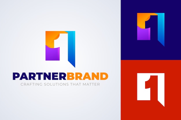 Gradient 1 logo design