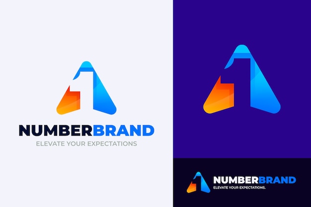 Free vector gradient 1 logo design