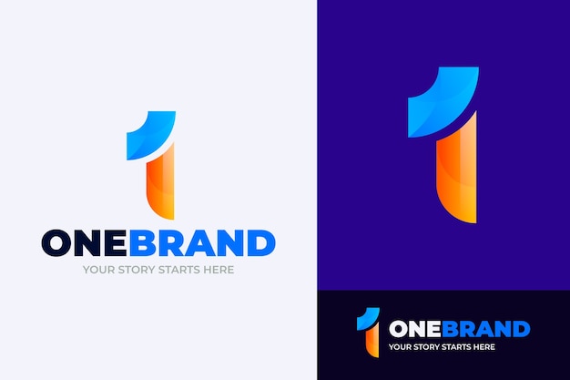 Free vector gradient 1 logo design