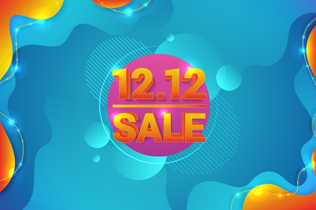 Free vector gradient 12.12 sale background