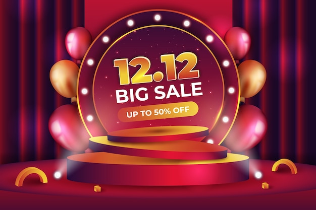 Gradient 12.12 sale background