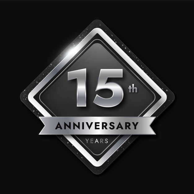 Gradient 15th anniversary or birthday design