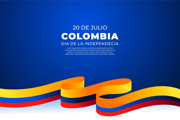 gradient 20 de julio background with colombian flag colors