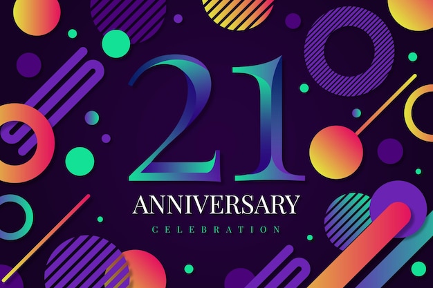 Gradient 21 anniversary background