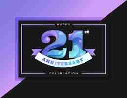 Free vector gradient 21 anniversary background