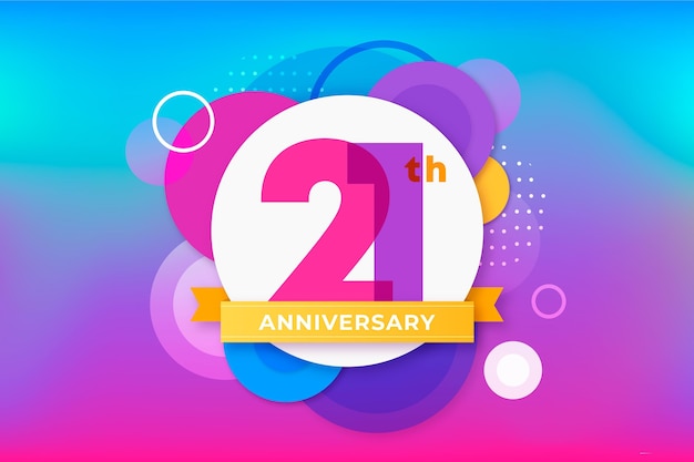 Gradient 21 anniversary background