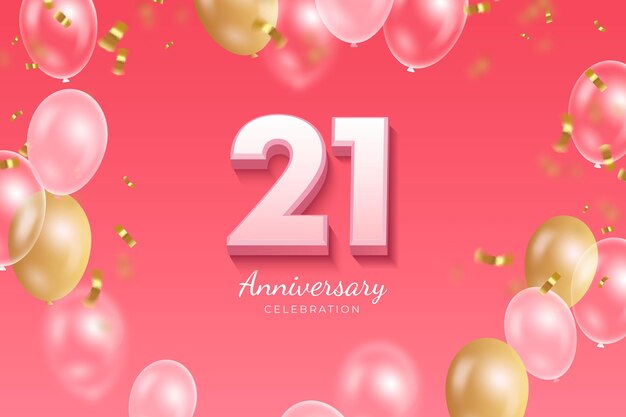 Gradient 21 anniversary background