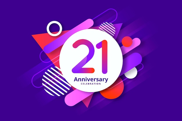 Gradient 21 anniversary background