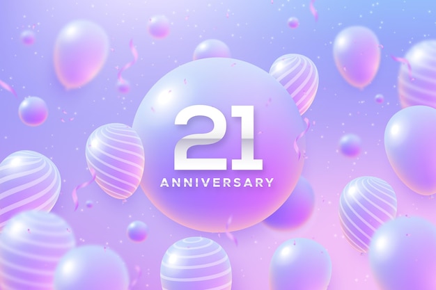 Gradient 21 anniversary background