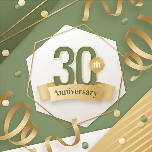 Gradient 30th anniversary card