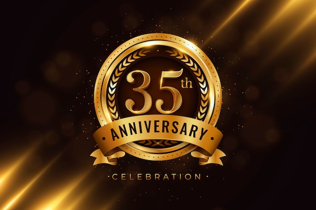 グラデーション35周年またはバースデーカード