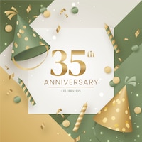 Gradient 35th anniversary card