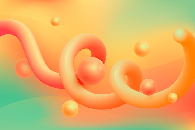 Бесплатное векторное изображение Градиент 3d абстрактный фон