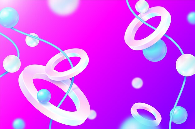 Gradient 3d abstract background